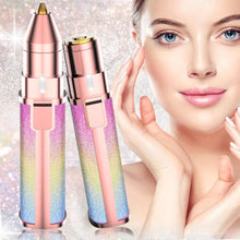 A Portable 2 In 1 Flawless Eyebrow, Face, Lips, Nose Hair Trimmer for Men & Women