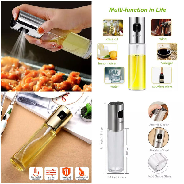 Oil Sprayer Transparent Glass Spray Bottle