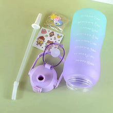 3pcs Water Bottle set with Straw 2 Liter Water Bottle and Portable Bottle BPA Free Titan Drinks Bottle Leakproof