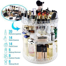 Makeup Organizer, 360 Degree Rotating Cosmetic Storage Organizer, 7-Layer Adjustable Makeup Display Case