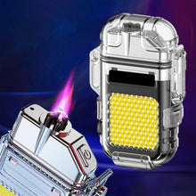 Rechargeable electric arc cigarette lighter floodlight outdoor multifunctional lighter flashlight Mini portable keychain light