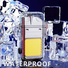 Rechargeable electric arc cigarette lighter floodlight outdoor multifunctional lighter flashlight Mini portable keychain light