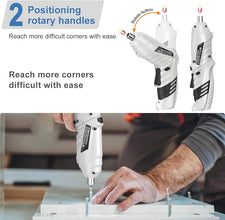 Multifunctional Screw Tool Kit 47-PCS Rotatable Dual Position Handle with LED Light, USB Charger