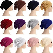 Pack of 10 plain Head scarf inner hijab cap-Muslim hijab cap-Women Islamic underscarf hijab cap in multi colors