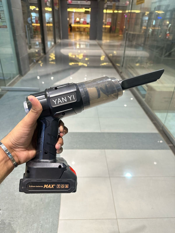 3-in-1 Car Vacuum Cleaner USB Rechargeable Wireless Handheld Mini for Travelling Camping Reusable Portable with Charging Cable & Tools Premium Quality