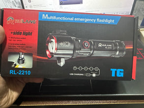Rechargeable Multi Functional Emergency ABD 22-10 Torch Imported 6-in-1 Flashlight & Power Bank – 2KM Range