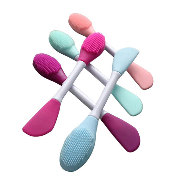 Silicone Face Mask Applicator, 2 in 1 Double-Sided Facial Scrubber Brush Tool