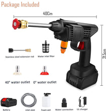 MRD Portable Powerful High Pressure 48v Lithium Cordless Wireless Car Wash Water Jet Foam Gun Car Washer 1 Batteries 1charger