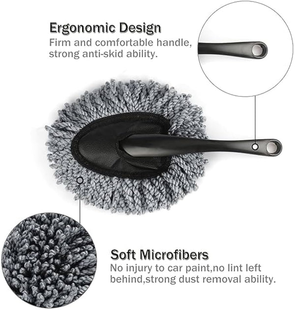 Home-X Car Dashboard Duster, Microfiber Duster Brush, Washable Cleaning Tool
