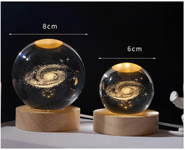 Modern 3D Crystal Galaxy Lamp with USB charging
