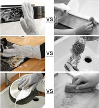 Kitchen Cleaning Dishwashing Silver Silk Glove, Reusable Silver Wire Gloves (Pair)
