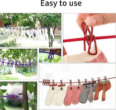 Portable Clothesline with 12 Clothespins
