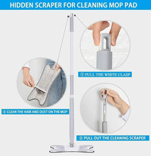 X-Type Flat Floor Mop with Replace Cloth Heads 360 Degree Squeeze Mop Hand-Free