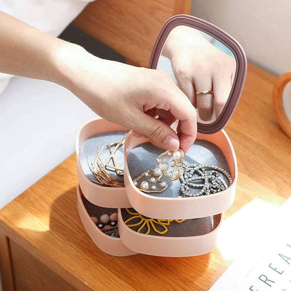 Rotating Jewelry Storage Box 4 Layers high quality