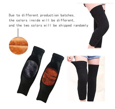 Winter Warm Knee Pads for Men And Women - Wool Material, Hand Washable, Elastic, No Feathers (Pair)
