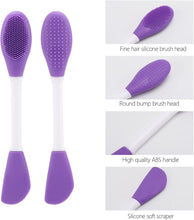 Silicone Face Mask Applicator, 2 in 1 Double-Sided Facial Scrubber Brush Tool