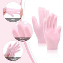 Moisturizing Soft Silicone Gel Spa Hydrating Gloves One Size Fits Most