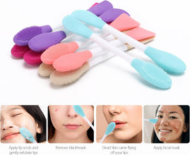 Silicone Face Mask Applicator, 2 in 1 Double-Sided Facial Scrubber Brush Tool