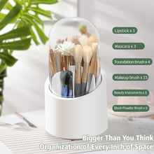 360° Rotating Makeup Brush Holders Organizer Lid Dust proof