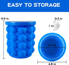 2 in 1 Large Silicone Ice Cube Maker