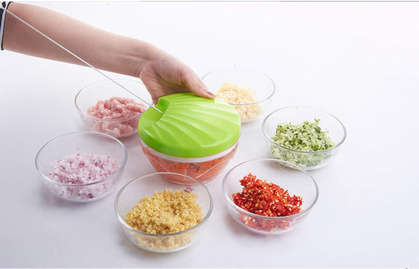 Easy Spin Quick Cutter - Hand Meat Grinder Mixer Food Processor Food Processer, (Multi Color)
