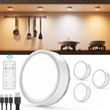 Tap LED Light With Remote Control  Cell Operated ( Pack of 3 Lights)