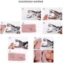 Metal Snap Buttons with Fastener Pliers Press Tool Kit