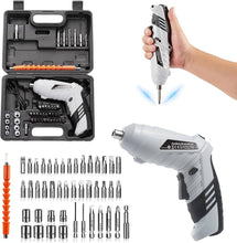 Multifunctional Screw Tool Kit 47-PCS Rotatable Dual Position Handle with LED Light, USB Charger