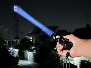 Rechargeable Multi Functional Emergency ABD 22-10 Torch Imported 6-in-1 Flashlight & Power Bank – 2KM Range