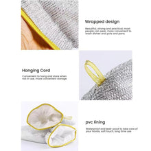 Kitchen Cleaning Dishwashing Silver Silk Glove, Reusable Silver Wire Gloves (Pair)