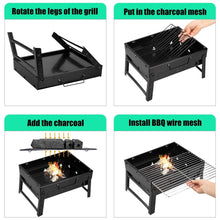 Portable & Foldable BBQ Grill With Tray (Size 36*28cm)