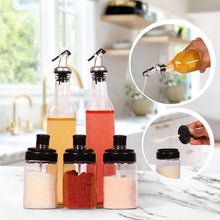 Oil Bottle with Spice Seasoning Jar 5 Set Oil Bottle 500ml Spice Jar 250ml
