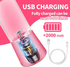 Portable Blender with USB Rechargeable Mini Fruit Juice Mixer, Personal Size Blender
