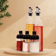 Oil Bottle with Spice Seasoning Jar 5 Set Oil Bottle 500ml Spice Jar 250ml