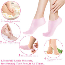 Silicon Gel Moisturizing Sock Pedicure Socks For Dry Cracked Feet Heel And Soften Rough Skin (Pair)