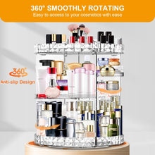Makeup Organizer, 360 Degree Rotating Cosmetic Storage Organizer, 7-Layer Adjustable Makeup Display Case