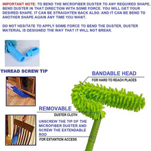 Flexible Fan Cleaning Duster for Multi-Purpose Cleaning with Long Rod