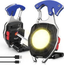 8 in 1 Led Light with Lighter, Bottle Opener, Magnetic Base and Folding Bracket Mini Cob 800 lumens
