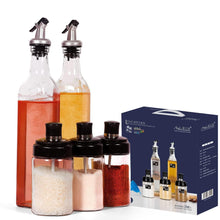 Oil Bottle with Spice Seasoning Jar 5 Set Oil Bottle 500ml Spice Jar 250ml