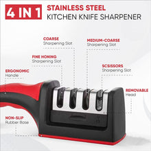 Adjustable 4 in 1 Manual Knives and Scissor Sharpener
