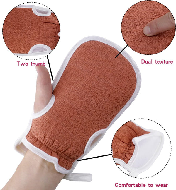 3 Pieces Bath Shower Sponge Set for Cleaning Body, Bath Back Scrubber, Exfoliating Gloves, Honeycomb Sponge.