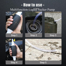 Multifunction Liquid Sucker, Portable Siphon Pump for Gasoline Manual Fuel Transfer Pump