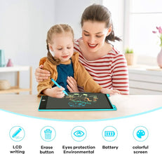LCD Writing Tablet : 16 Inch Colorful Drawing Tablet Kids Erasable Writing Pad Learning Birthday Gifts