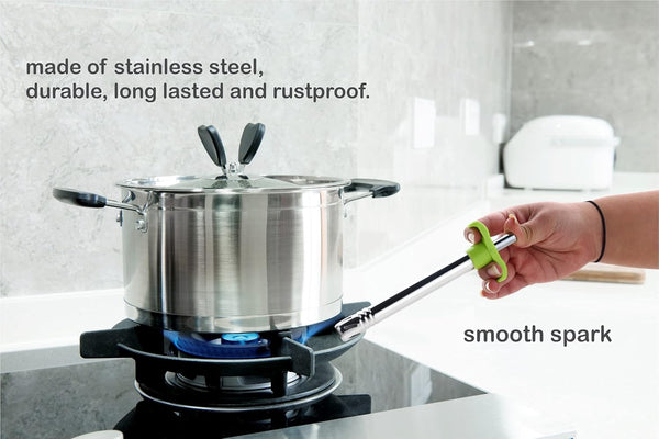 Stainless Steel Kitchen Stove Lighter - Fuel-Free, Refillable