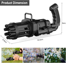 Gatling Bubbles Gun Blaster bbBubble Makker Bettary Operated Toy for Kids