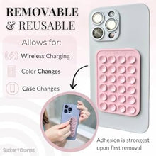 Silicone Suction Phone Case Mount, Phone Suction Holder Back of Phone Sticky Grip