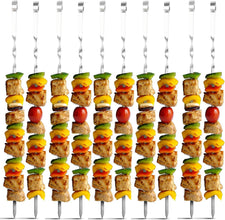 Barbecue Skewers Stainless Steel Sticks (Pack of 6)