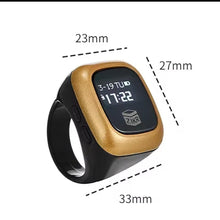 Multifunction Men Ring OLED Screen Digital Rechargable Battery Hand Tally Counter With Date Time Vibrate Remind Prayer Zikr Ring Al Fatiha