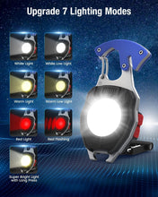 8 in 1 Led Light with Lighter, Bottle Opener, Magnetic Base and Folding Bracket Mini Cob 800 lumens