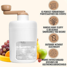 Manual Ice Crusher, Portable Shaved Ice Machine with Ice Box